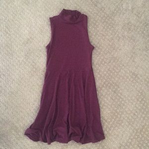 Areopastel maroon high neck dress